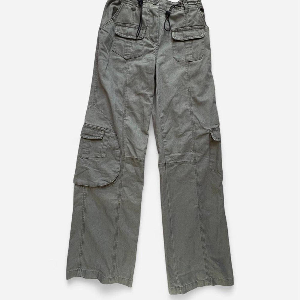 Brandy Melville olive green cargo pants with adjustable waist